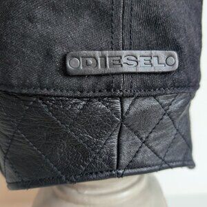 Diesel Men Cotton and Lamb leather Flight Cap Luxury Casual Size: III